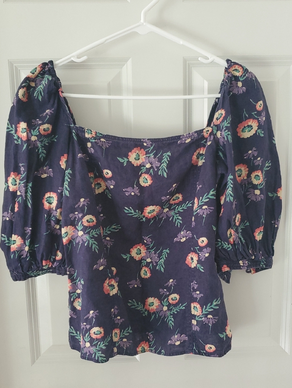 Polo by Ralph Lauren RTR Navy And Multicolor Floral Top Size 8